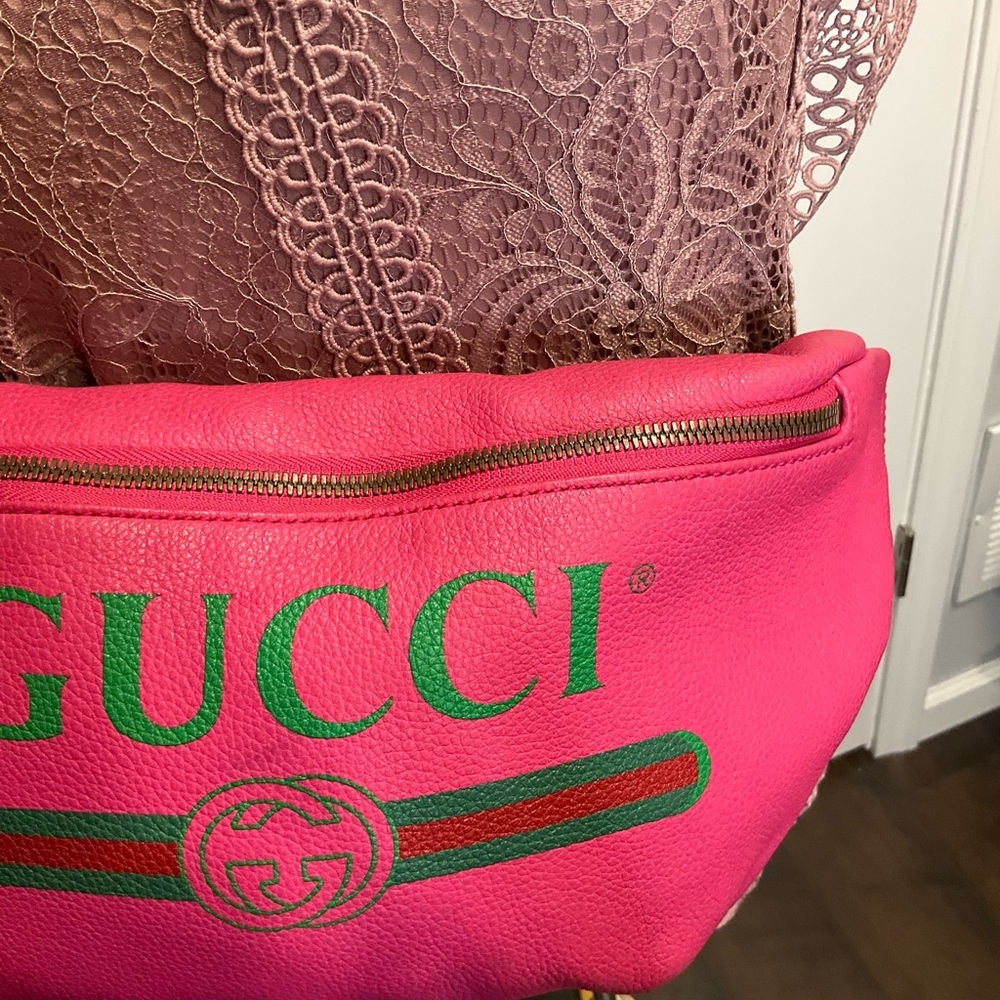 Gucci Sherry Line Pink Bumbag or Waistbag - Picture 7 of 12